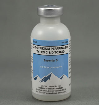 ESSENTIAL 3 PERFRINGENS TYPES C/D TOXOID VACCINE 20 ML 10 DS