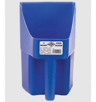FEED SCOOP 3 QT POLY BLUE