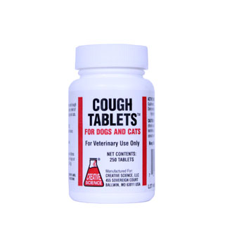 COUGH TABLETS FOR DOGS AND CATS 250/BOTTLE