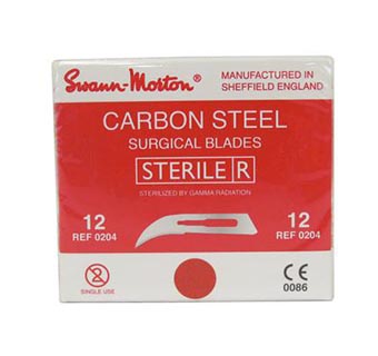 SWANN-MORTON SCAPEL BLADE STERILE SIZE 12 (100/BOX)