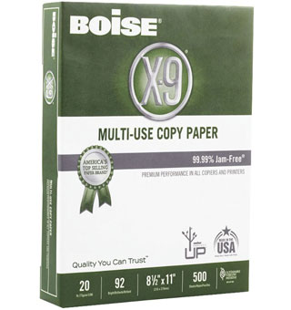 X-9® MULTI-USE COPY PAPER LETTER WHITE 500/PKG