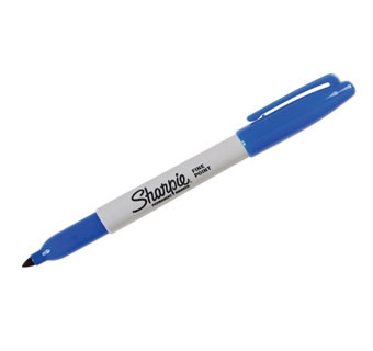 SHARPIE® PERMANENT MARKER PEN BLUE INK 12/PKG