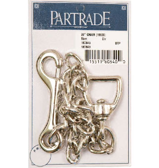 LEAD CHAIN WITH NP SWIVEL 1 IN X 20 IN