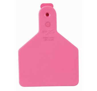 ONE-PIECE CALF EAR TAGS BLANK PINK 100 COUNT