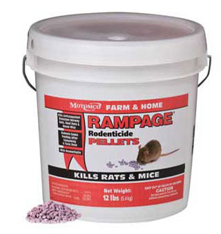 RAMPAGE RODENTICIDE 12 LB PAIL OF BULK PELLETS