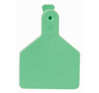 ONE-PIECE CALF EAR TAGS BLANK GREEN EACH