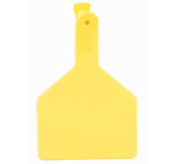 ONE-PIECE COW EAR TAGS BLANK YELLOW EACH