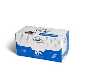 CAPSTAR® TABLETS FOR DOGS/CATS 2-25 LB BLUE 60/BOX (BULK)