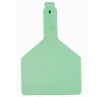 ONE-PIECE COW EAR TAGS BLANK GREEN EACH