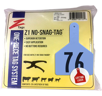 COW 1 PIECE PRE-NUMBERED LASER PRINT BLUE 76-100