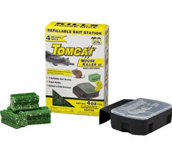 TOMCAT MOUSE KILLER 3 REFILLABLE BAIT STATION 4 OZ