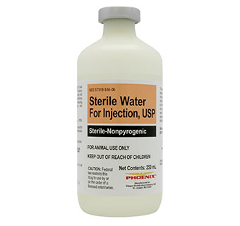 STERILE WATER FOR INJECTION 250 ML VIAL (RX)