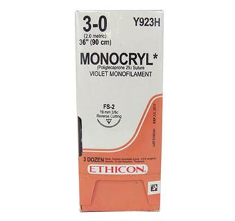 ETHICON™ MONOCRYL® SUTURE Y923H 36 IN (FS-2) 36/PKG