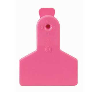 ONE-PIECE SMALL ANIMAL EAR TAGS BLANK PINK EACH