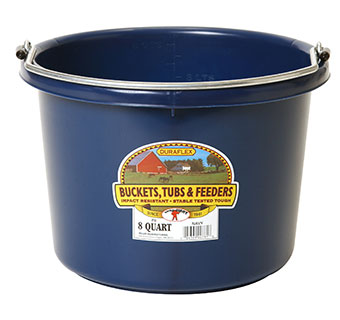 PLASTIC BUCKET - 8 QUART - NAVY - EACH