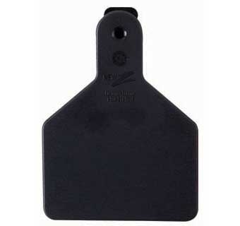 ONE-PIECE CALF EAR TAGS BLANK BLACK 25 COUNT