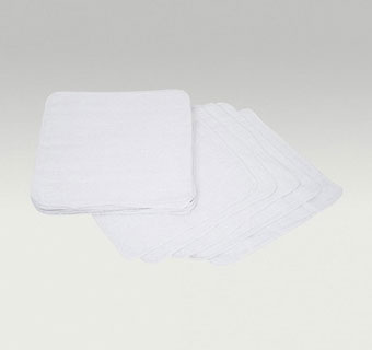CLOTH TOWEL 12 IN X 12 IN TERRY COTTON POLYESTER WHITE 600/CS