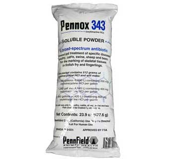 PENNOX 343 (OXYTETRACYCLINE HCL) WATER SOLUBLE POWDER 23.9 OZ