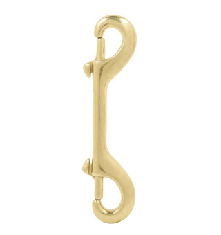 DOUBLE-END BOLT SNAP HOOK 4-3/4 IN L NICKEL-PLATED BRONZE/SOLID BRASS