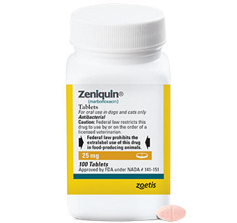 ZENIQUIN® (MARBOFLOXACIN) TABLETS 25 MG 100/BOTTLE (RX)