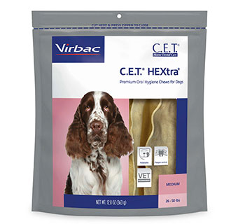 C.E.T.® HEXTRA® PREMIUM ORAL HYGIENE CHEWS FOR DOGS MEDIUM 26-50 LB 30/PKG