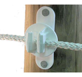 SNUG® WOOD POST/VINYL POST INSULATOR EQUINE WHITE 25/PKG