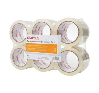 PACKING TAPE 54.6 YD L X 2.83 IN W CLEAR 6 RL/PKG