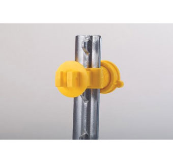 WESTERN® SCREW-TIGHT T-POST INSULATOR YELLOW 25/PKG