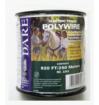 FENCE POLYWIRE 820 FT WHITE