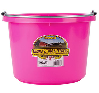 PLASTIC BUCKET - 8 QUART - HOT PINK - EACH