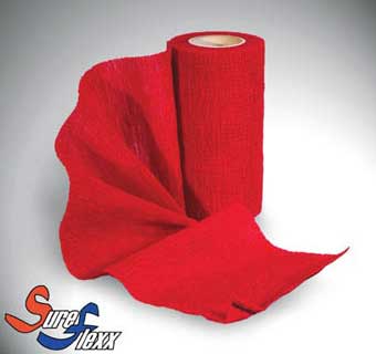 SUREFLEXX SELF ADHESIVE BANDAGES RED 4 INCH 18/PKG