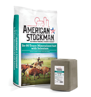 AMERICAN STOCKMAN® SE-90 TRACE MINERALIZED SALT 95-98.5% 50 LB