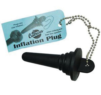 INFLATION SHUT-OFF PLUG BLACK RUBBER