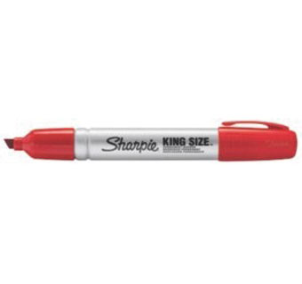 SHARPIE® KING SIZE PERMANENT MARKER RED 12/PKG