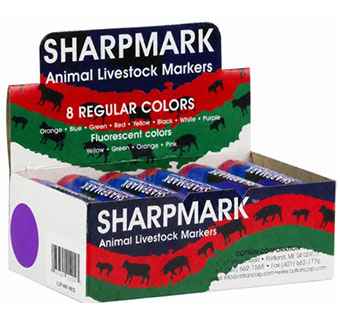 SHARPMARK™ LIVESTOCK MARKER STICK PURPLE 12/PKG