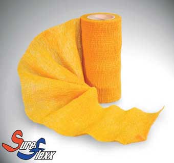 SUREFLEXX SELF ADHESIVE BANDAGES YELLOW 4 INCH 18/PKG