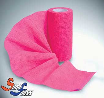 SUREFLEXX SELF ADHESIVE BANDAGES HOT PINK 4 INCH 18/PKG