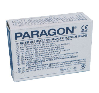 PARAGON® STERILE STAINLESS STEEL BLADES #12 - 100/BOX