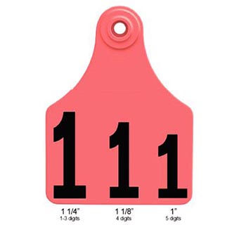ALLFLEX® GLOBAL LARGE FEMALE CATTLE EAR TAG ORANGE 1-25 25/PKG