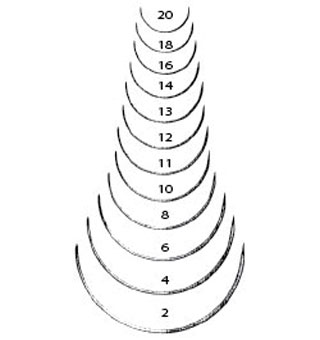 SUTURE NEEDLE 1/2C TPR 8 12/PKG