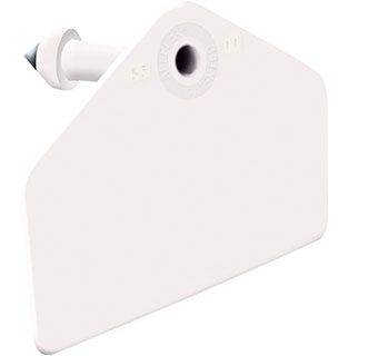 GLOBAL HOG MALE BLANK EAR TAG - WHITE - 25/BOX