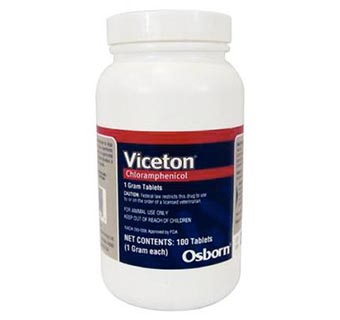 VICETON® TABLETS (CHLORAMPHENICOL) 1 G 100/PKG (RX)