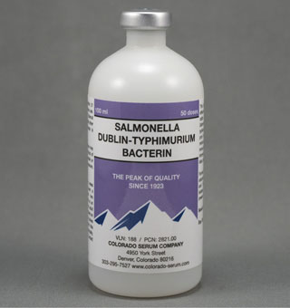 SALMONELLA DUBLIN AND TYPHIMURIUM BACTERIN VACCINE 100 ML 50 DS