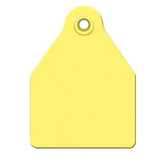 AGRITAG® BLANK MAXI COW TAG - YELLOW - 25/BAG