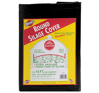 WARP'S® ROUND SILAGE COVER POLYETHYLENE BLACK 16 FT (FITS 14 FT SILO) 1/PKG