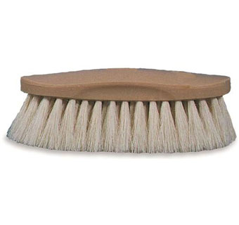 SHOWMAN GRIP-FIT BRUSH NATURAL TAMPICO OFF-WHITE