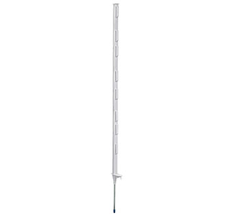 WHITE STEP-IN FENCE POST 4 FT (48 IN) 50 COUNT