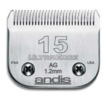 ANDIS® ULTRAEDGE® BLADE SET #15 3/64 INCH BLADE CUT - 1.2 MM
