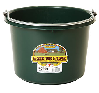 PLASTIC BUCKET - 8 QUART - GREEN - EACH