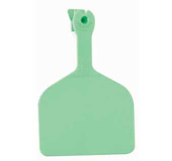 ONE-PIECE FEEDLOT EAR TAGS BLANK GREEN EACH